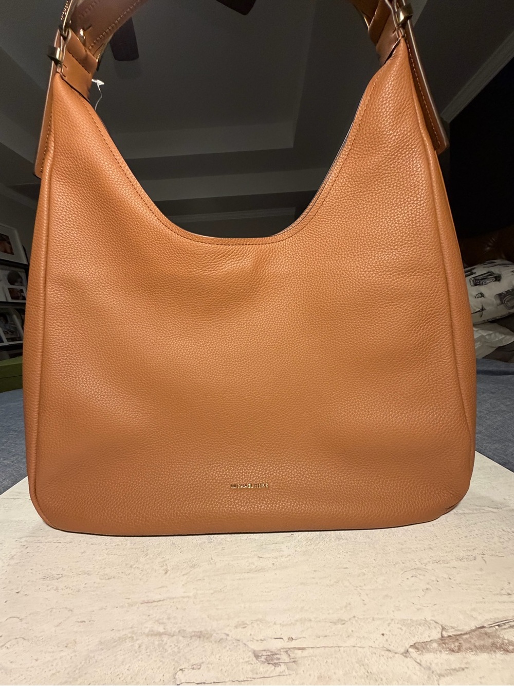 MICHAEL Michael Kors Cognac Pebble Leather Shoulder Bag
